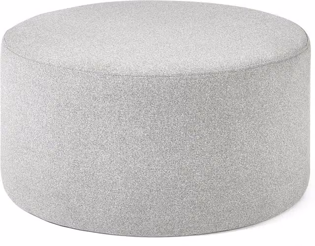 Julian Bowen Seattle Cylindrical Fabric Footstool in Grey