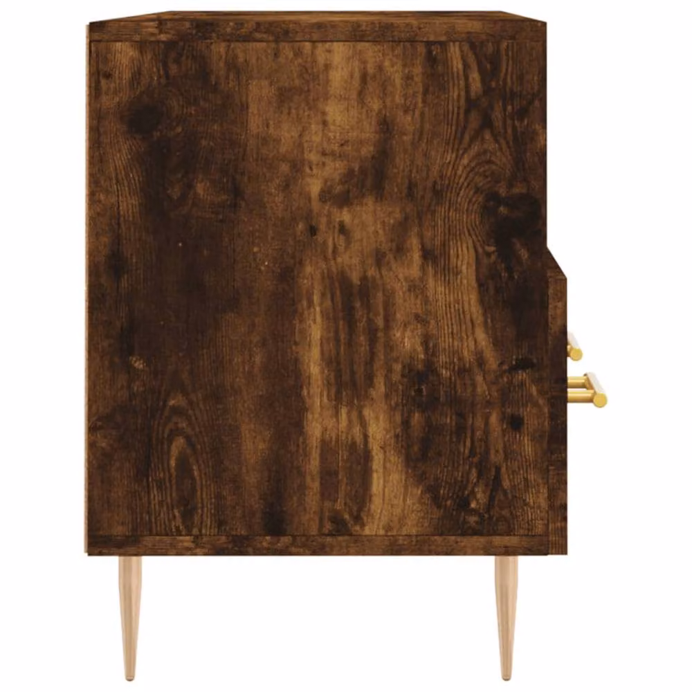 Berkfield Home Smoked Oak TV Cabinet in Brown, W/D/H: 102 x 36 x 50 cm – 4