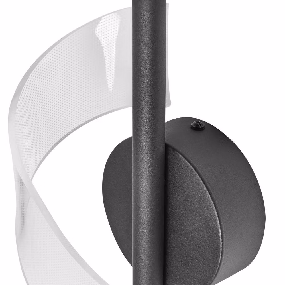 Wyld and Coco Spiral LED Wall Lamp in Black Metal with Warm White Light – 4