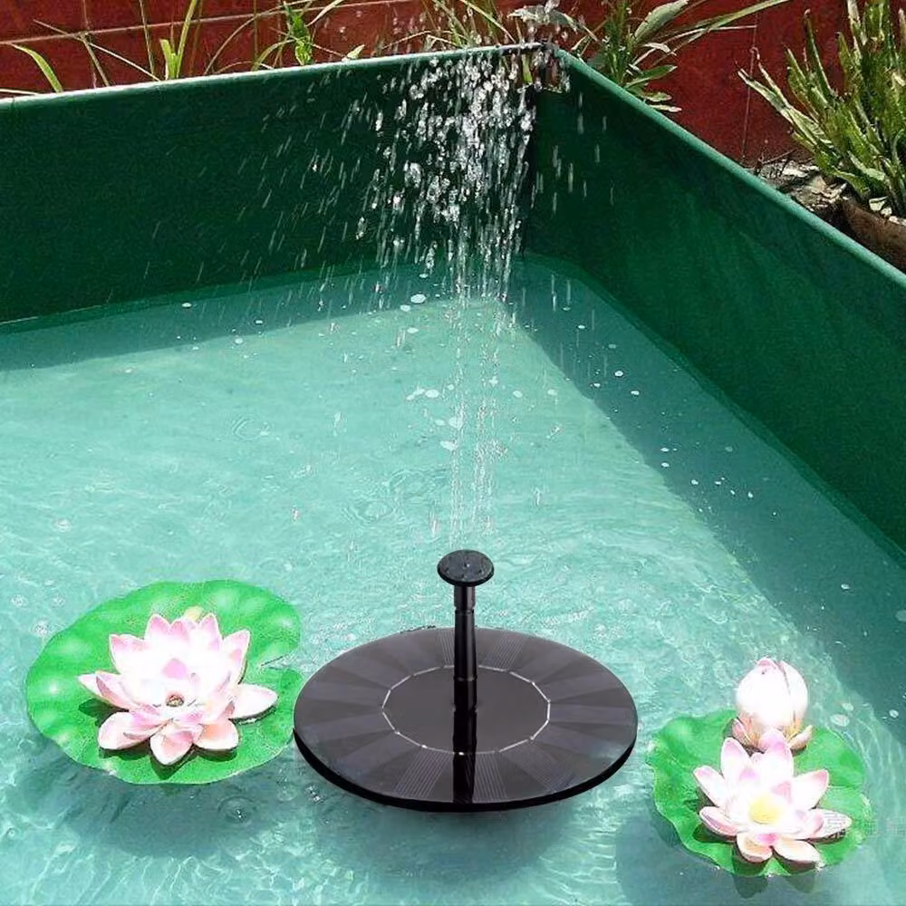 FLAVORA Solar Submersible Fountain Water Pump, 200L/H, Black – 2