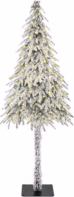 Berkfield Home White Christmas Tree with 300 LEDs, Height: 210 cm
