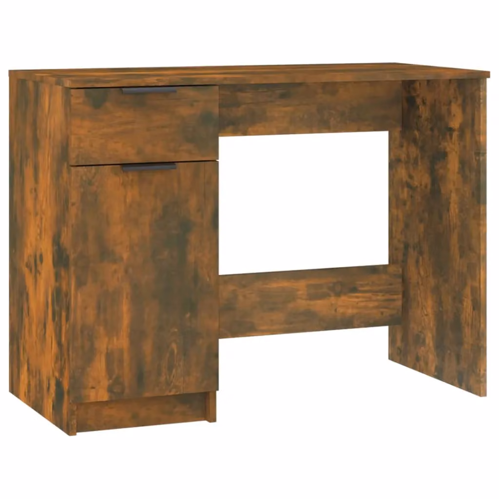 Berkfield Home Computer Desk in Smoked Oak Brown, W/D/H: 100 x 50 x 75 cm – 2
