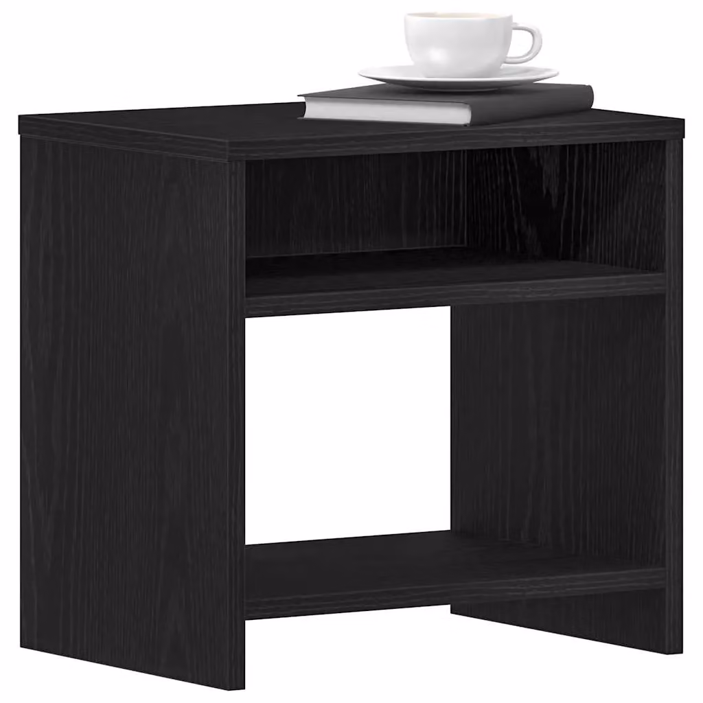 Berkfield Home Set of 2 Black Oak Bedside Cabinets, W/D/H: 40 x 30 x 40 cm – 2