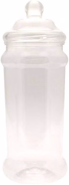 KDMD Large Victorian Candy Jar 2 Pack in Clear Glass