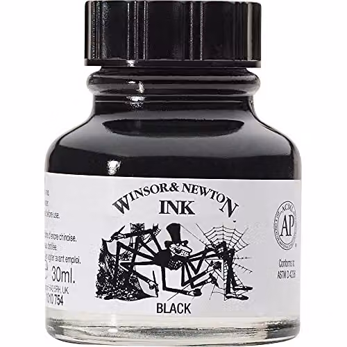 Winsor & Newton Black Indian Drawing Ink, 30 ml