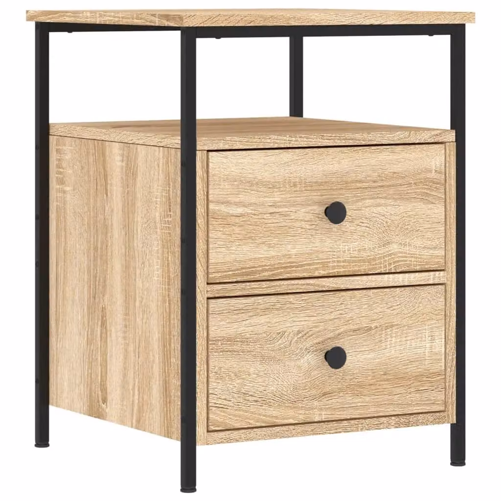 Berkfield Home Sonoma Oak Bedside Cabinet in Brown, W/D/H: 44 x 45 x 60 cm – 2