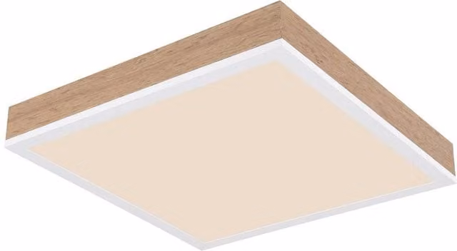 Netlighting Doro Square Flush Ceiling Light in White Matt with Warm White LED