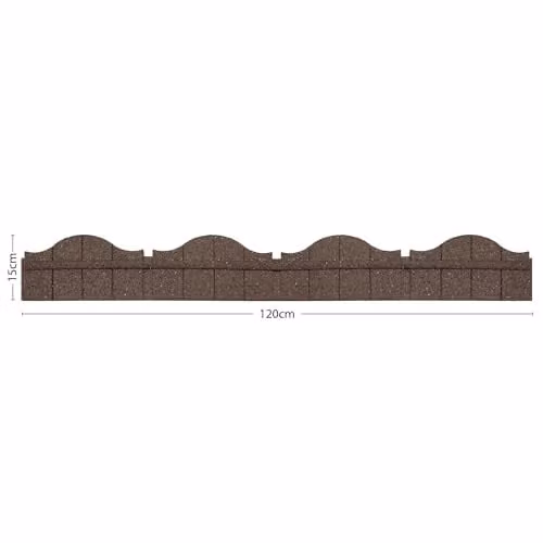 Garden Gear Ultra Curve EZ Border Edging Large Carolina Recycled Rubber Garden Border in Grey – 1