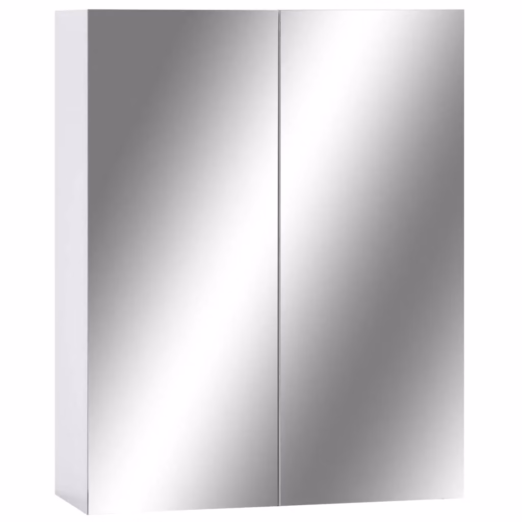 Berkfield Home White Modern Bathroom Mirror Cabinet W/D/H: 60 x 15 x 75 cm – 2
