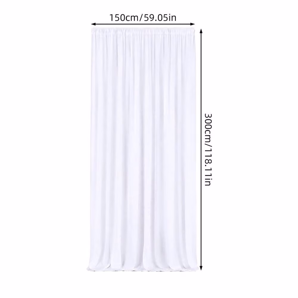 EONLION White Backdrop Curtain Fabric Panels, 4 Pack, Width: 100 cm – 2