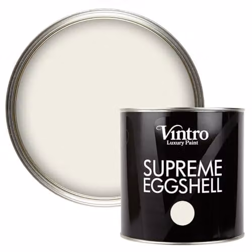 Vintro Eggshell and Satin Furniture Paint for Walls, Wood and Trim, Cream Trafalgar Square, 2.5 Litres