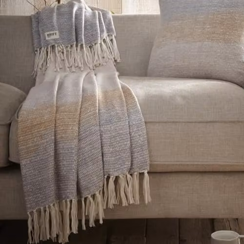 Drift Home Multicolour Gradient Tasselled Throw Blanket, W/D/H: 180 x 130 cm – 2