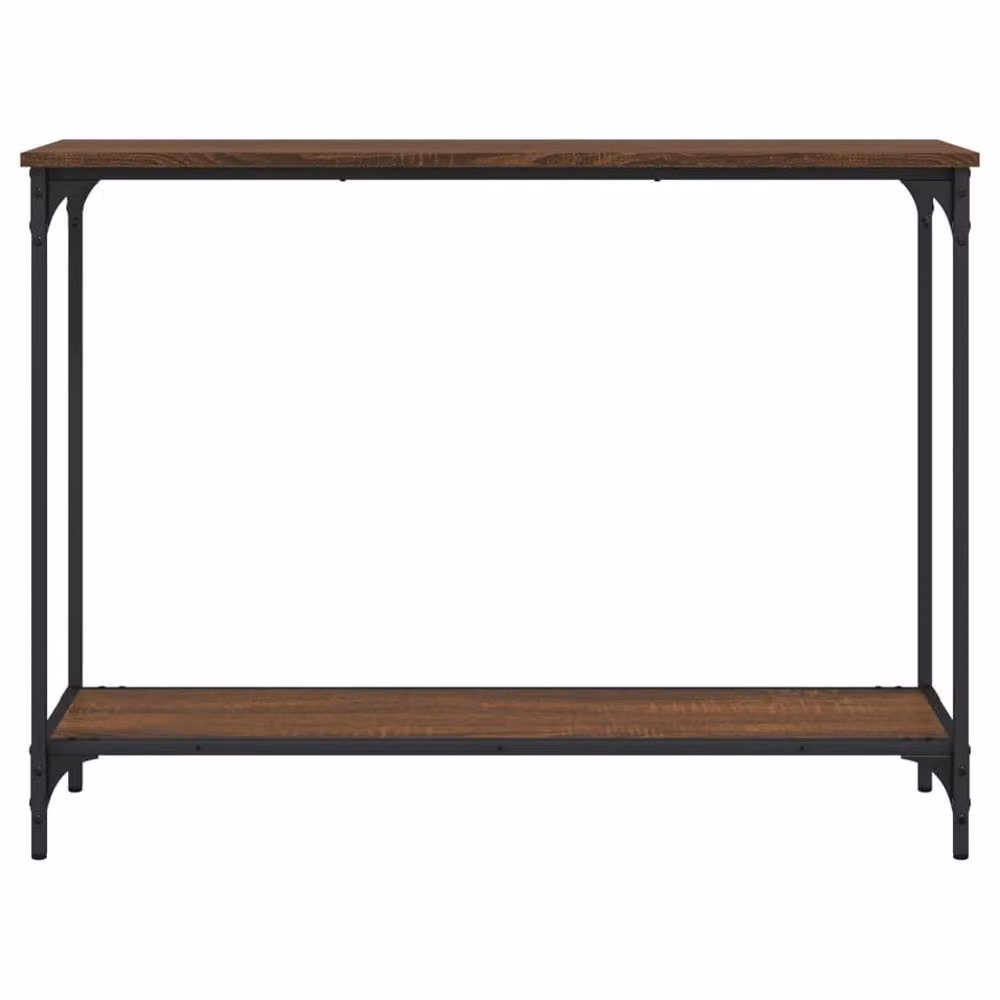 Berkfield Home Decorative Console Table in Brown Oak, W/D/H: 101 x 30.5 x 75 cm – 3