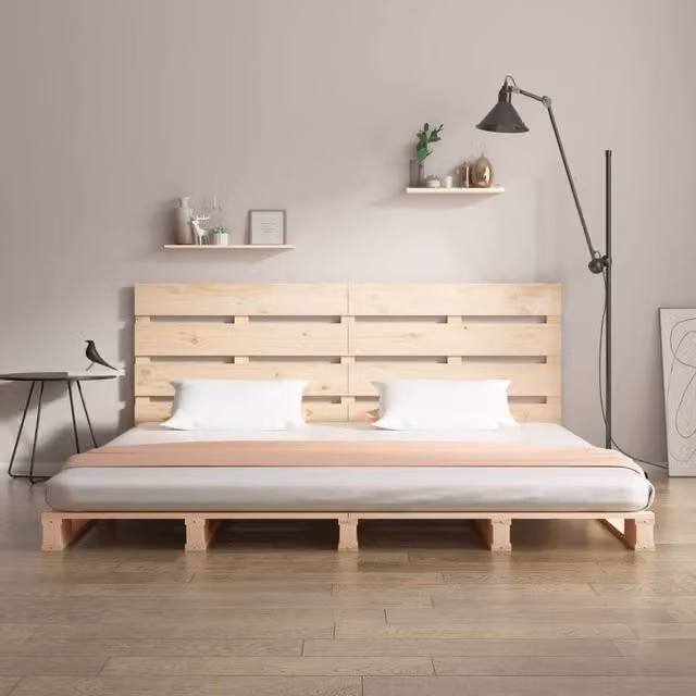 Berkfield Home Beautiful Super King Bed Frame in Light Oak Solid Wood Pine W/D/H: 180 x 200 x 80 cm