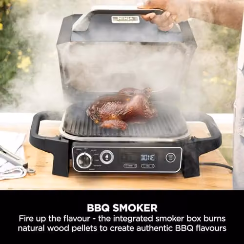 Ninja Woodfire Electric BBQ Grill and Smoker, Tabletop Hot Air Model, Grey and Black – 6