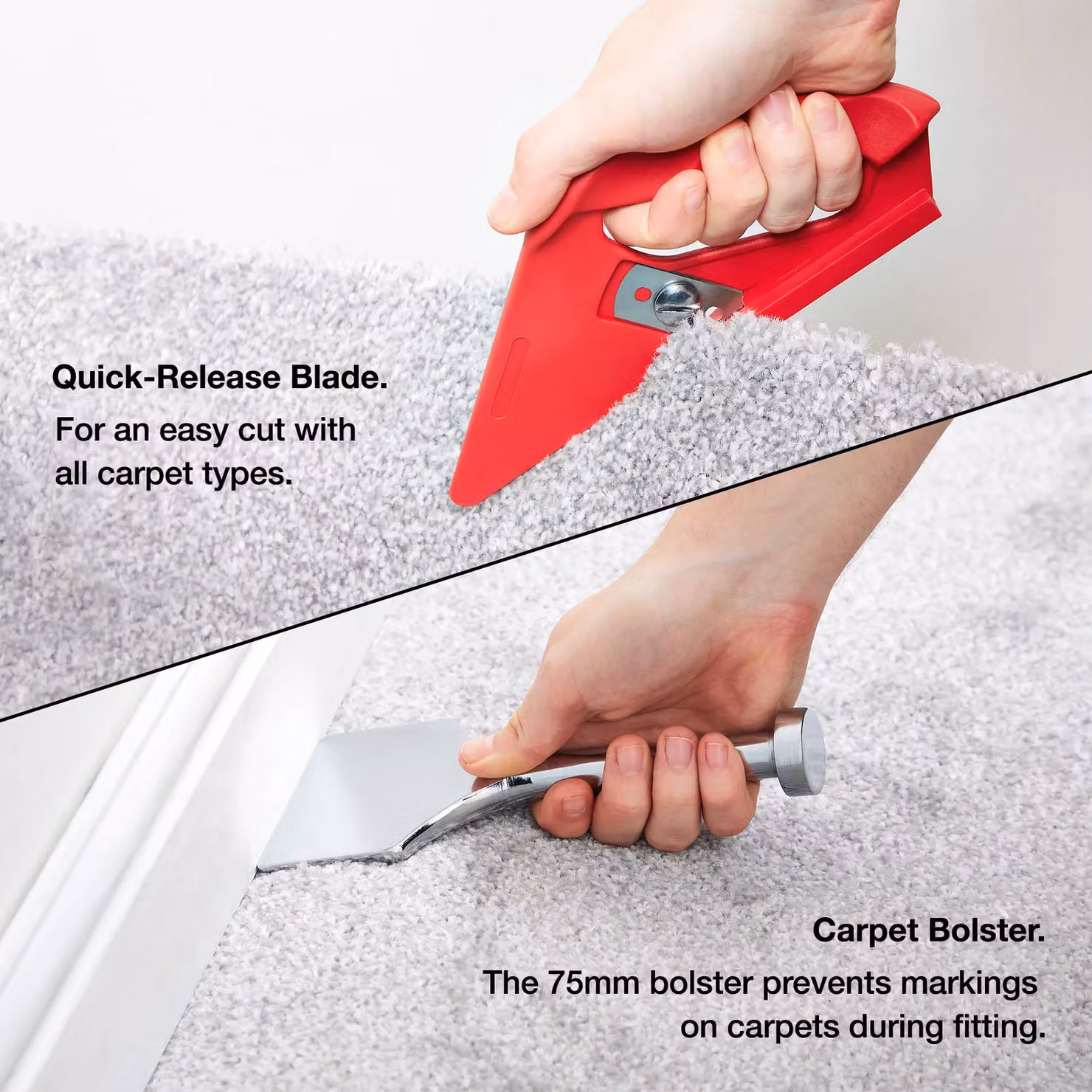 VonHaus Carpet Fitting Kit with Knee Kicker in Black – 3