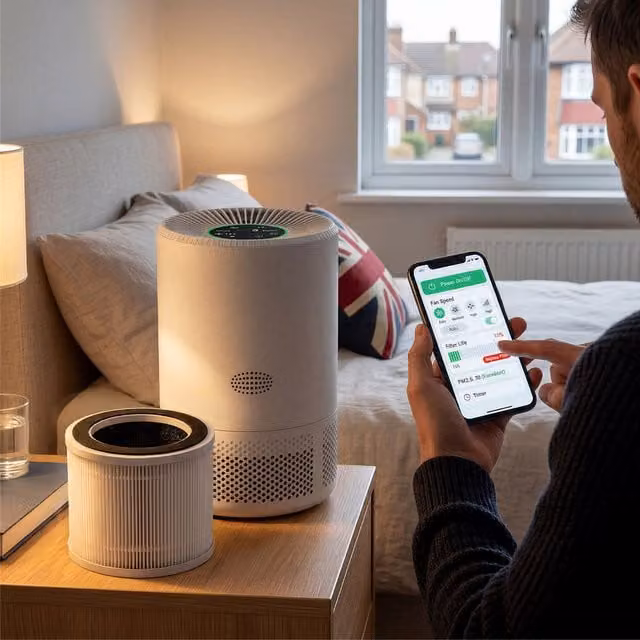 Spector 3-in-1 HEPA High-Efficiency Activated Carbon Air Purifier Filter Core, White