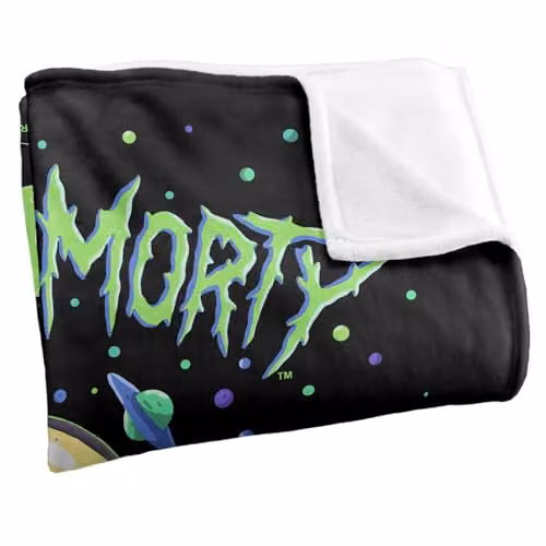 LOGOVISION Rick and Morty Drunk Rick Ship Super Soft Fleece Throw Blanket, Multicolour, W: 152 cm, D: 127 cm – 2