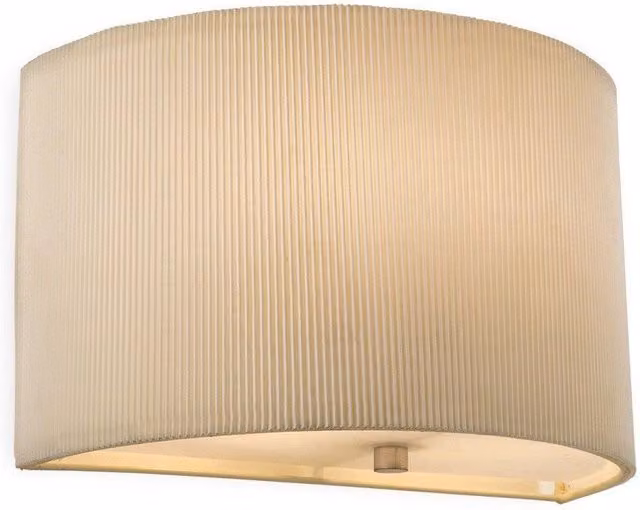 Netlighting Clio Up and Down Wall Light in Beige and Chrome with E27 Socket