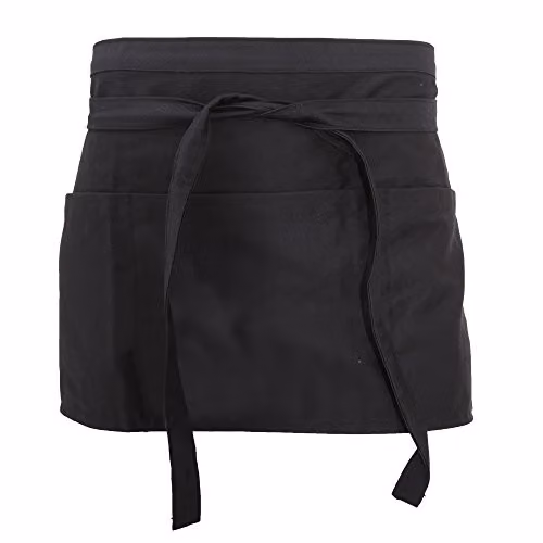 Dennys Unisex Money Pocket Workwear Apron in Black