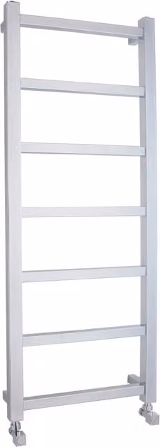 Balterley Heated Vertical Towel Rail with Square Tubes, Chrome Silver, H: 120 cm, W: 45 cm