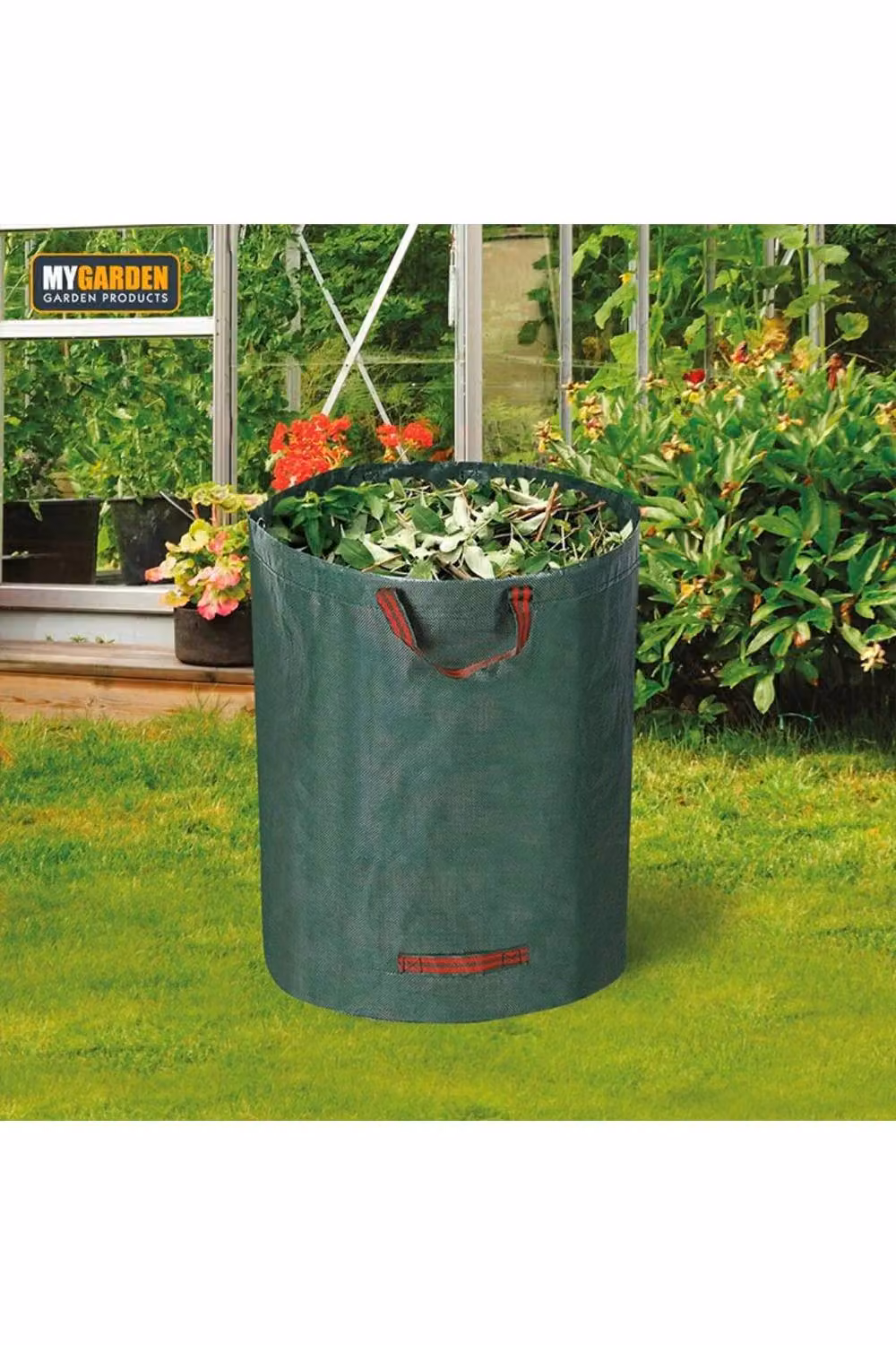KDMD Reusable Green Garden Waste Bags with Handles, 300L Capacity – 3