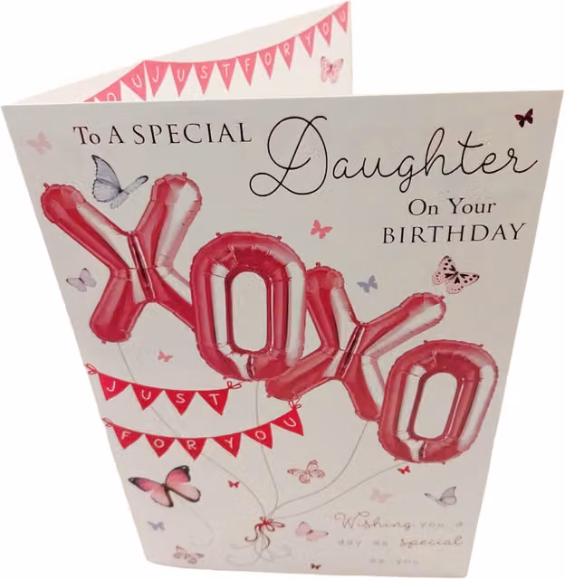 Balloon Boutique To a Special Daughter on your Birthday Greeting Card, Multicolour
