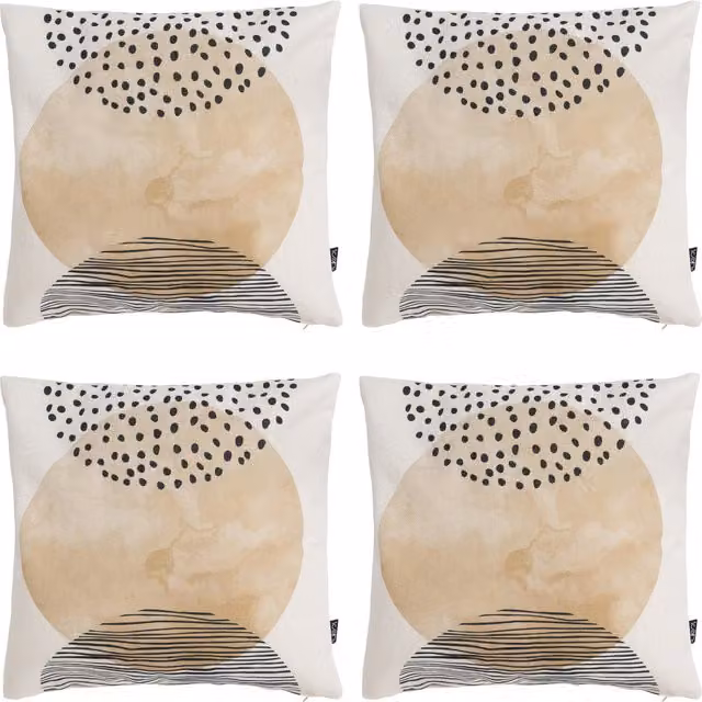 ICON Mono Sunset Kyoto Outdoor Cushion in Beige and Yellow