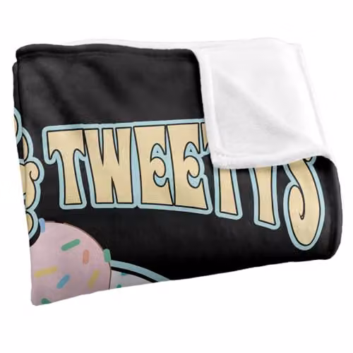 Warner Bros. Looney Tunes Gokko Sylvester and Tweety's Sweet Treats LOGOVISION Super Soft Silky Touch Fleece Throw Blanket, Multicolour, W: 152 cm, D: 127 cm – 2