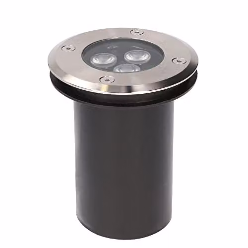 Netlighting Ringo LED 3 Light Recessed Outdoor Ground Light in Grey Stainless Steel IP67 – 1