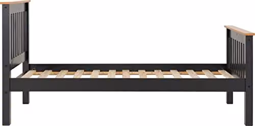 Seconique Monaco Single Bed in Grey and Oak Effect, W/D/H: 90 x 200 cm – 4