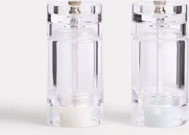 M&S Clear Acrylic Salt and Pepper Mills