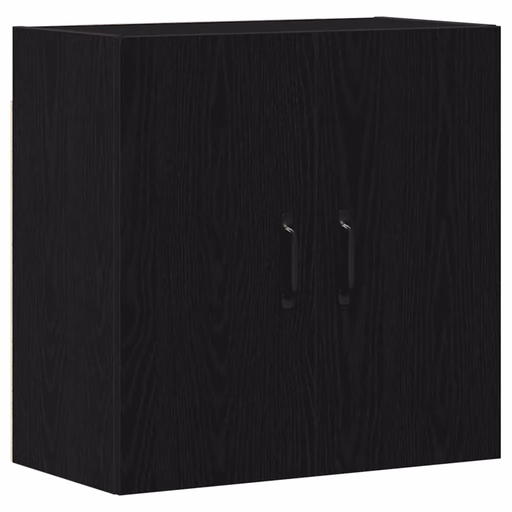 Berkfield Home Black Oak Wall Cabinet with Hinged Doors, W/D/H: 60 x 31 x 60 cm – 2