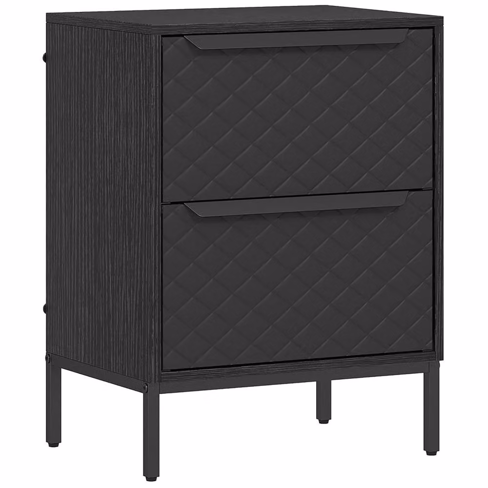 Wyld Haus Nomiba 2 Drawer Fabric Storage Unit in Black – 2