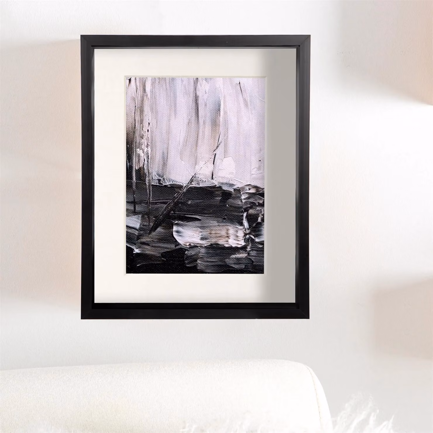 Nicola Spring Pack of 2 Rectangular 3D Deep Box Photo Frames in Black and Beige with 5 x 7 inch Mount, W/H: 25.4 x 20.32 cm – 4