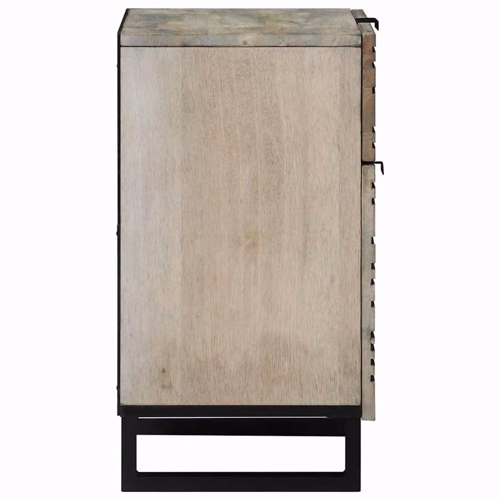 Berkfield Home Modern Bedside Table with Drawer in White and Black, W/D/H: 50 x 33 x 60 cm – 2