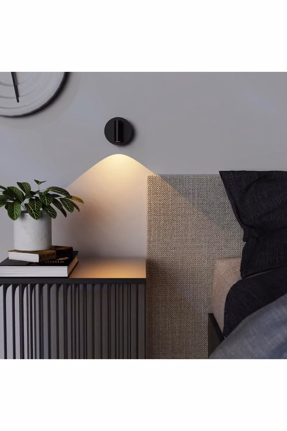 CGC Lighting Black Dimmable LED Rechargeable Magnetic Wireless Adjustable Wall Reading Lamp – 3