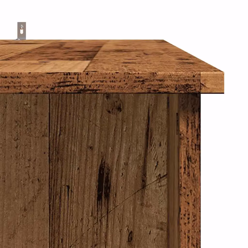 Berkfield Home Bar Table with Shelf in Brown Old Wood, W/D/H: 102 x 50 x 103.5 cm – 6
