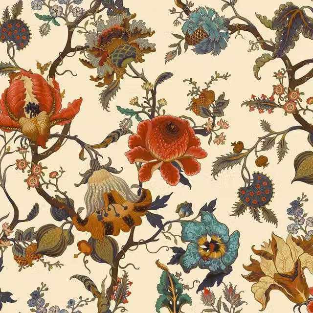 House of Hackney Artemis Botanical Floral Wallpaper in Multicolour
