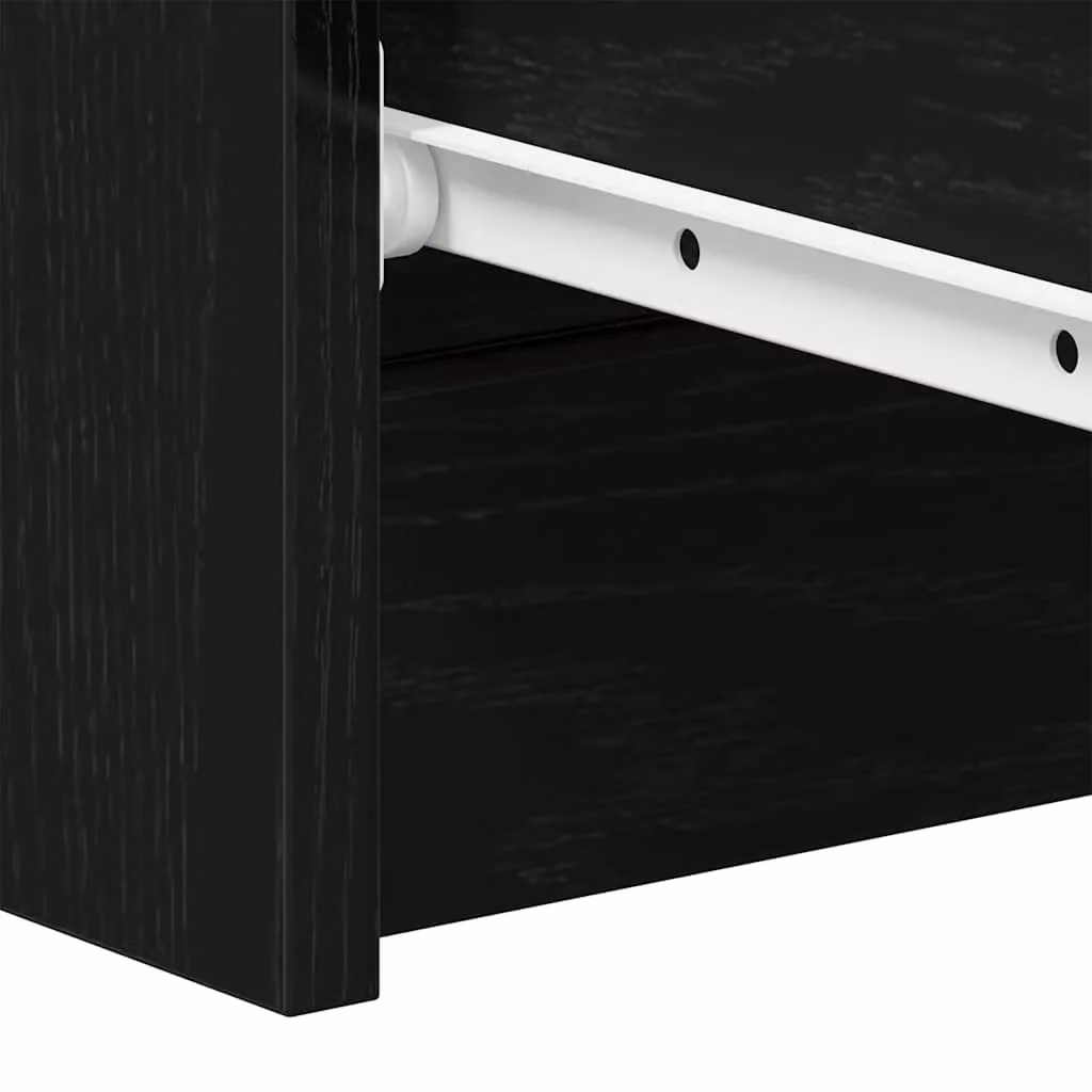 Berkfield Home Black Oak Sideboard, W: 60 cm, D: 35 cm, H: 98.5 cm – 3