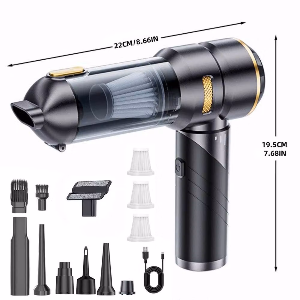 Ventryn Handheld Cordless Car Vacuum Cleaner in Black with 22000PA Suction and 3 Speed Settings – 2