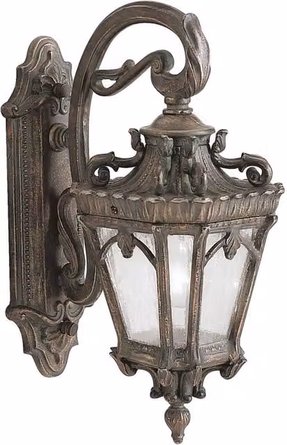 Netlighting Tournai Londonderry Outdoor Wall Lantern Light in Brown with Transparent Glass and E27 Socket, IP44 Rated