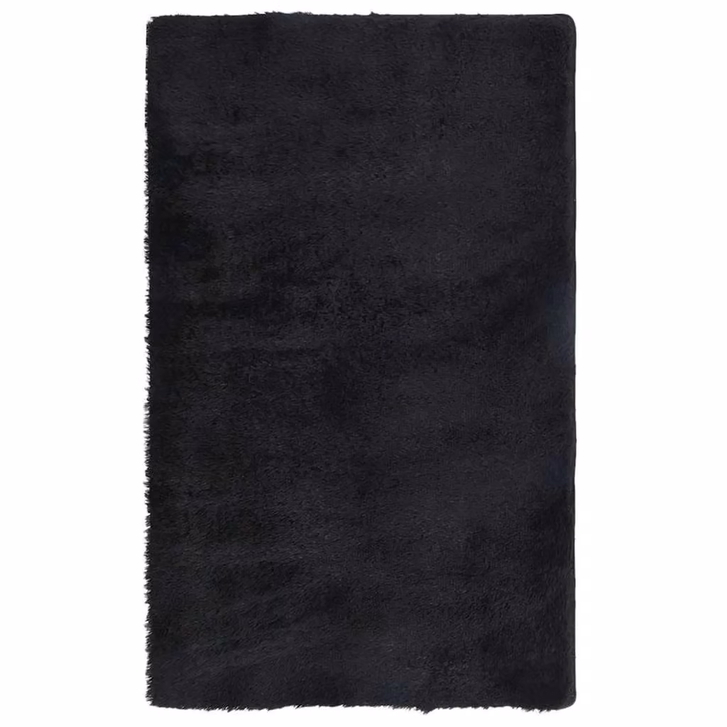 Berkfield Home NAVARRA Shaggy High Pile Rug, Black, W/D/H: 80 x 150 cm – 2