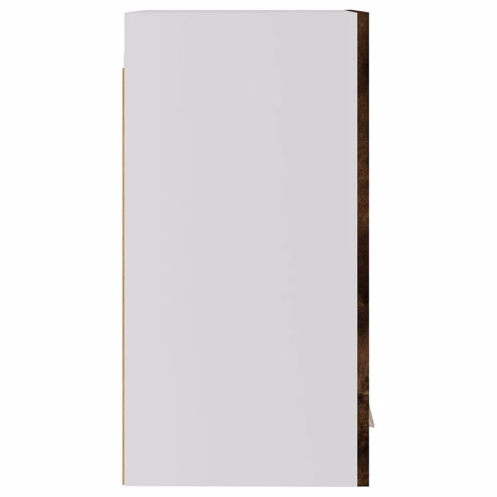 Berkfield Home Smoked Oak Hanging Kitchen Cabinet with Glass Doors, Brown, W/D/H: 29.5 x 31.0 x 60.0 cm – 5