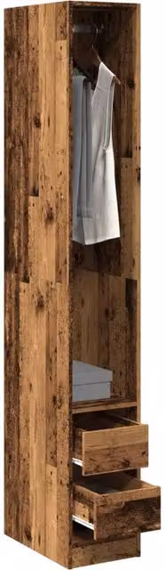 Berkfield Home Old Wood Wardrobe in Brown, W/D/H: 30 x 30 x 200 cm – 1