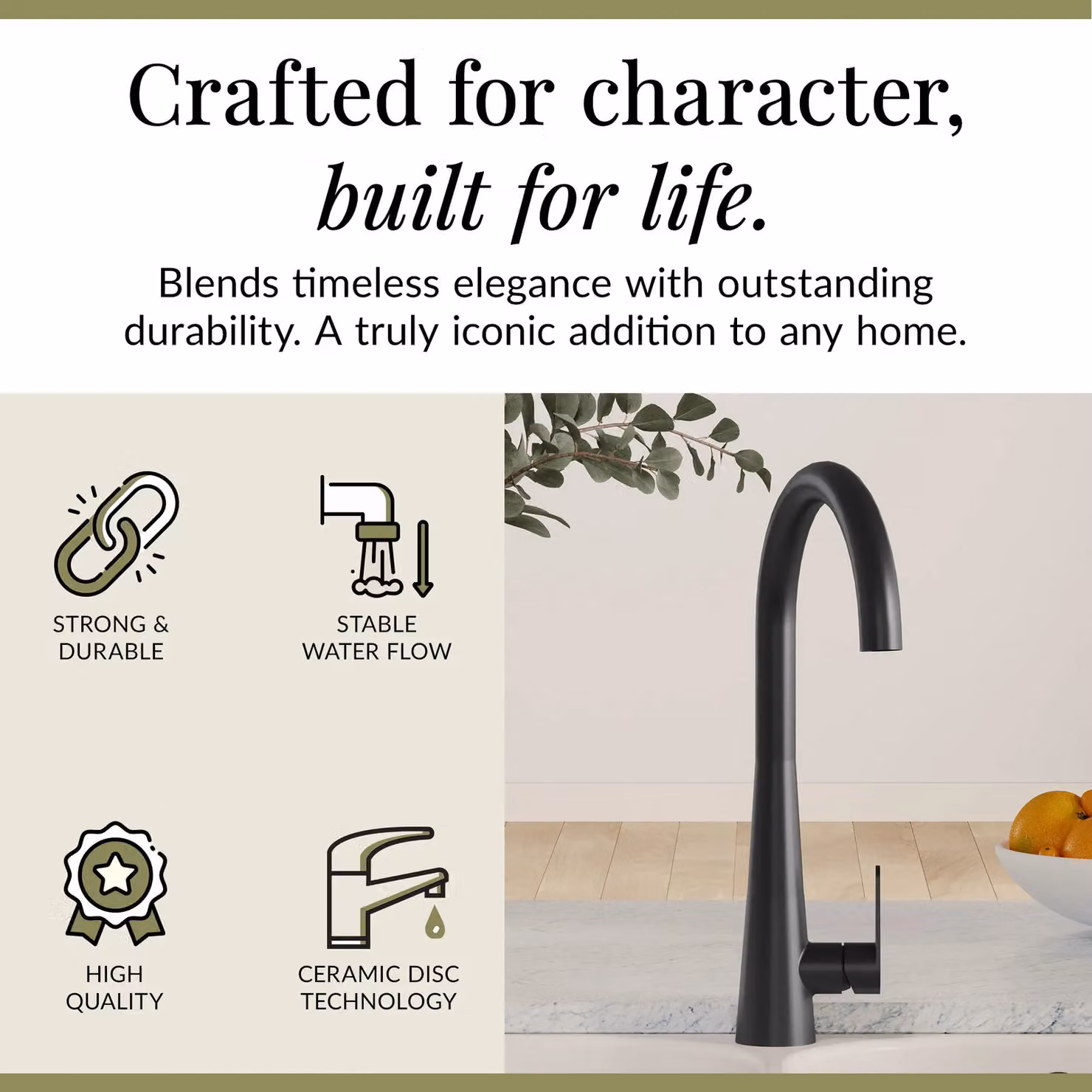Balterley Situla Single Lever Kitchen Mono Mixer Tap in Matt Black – 2