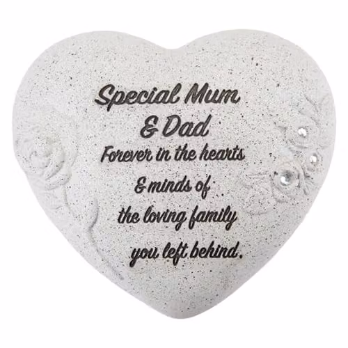 VFM e-Store Memorial Flower Pot Ornament in Grey, W/D/H: 16 x 14 x 7 cm