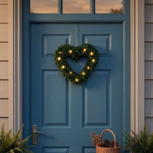Garden Greatness Solar Hanging Topiary Heart Light in Multicolour