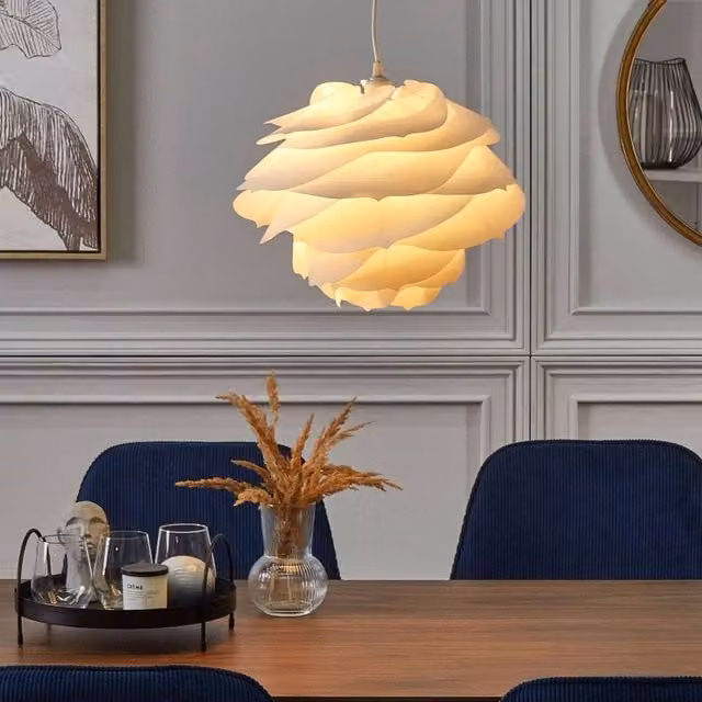 Wyld and Coco White Flower Shade Pendant Light – 1