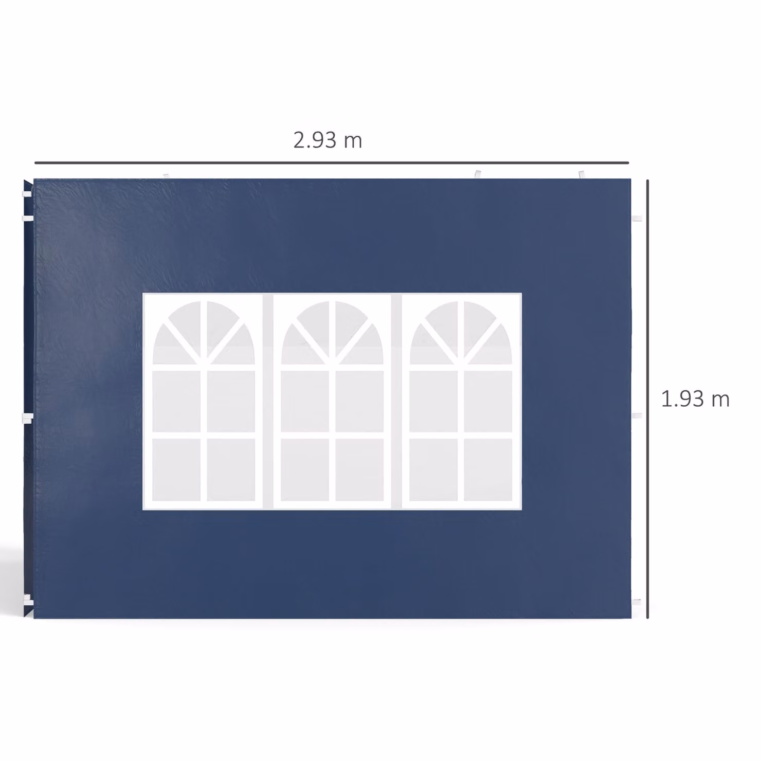 Outsunny Set of Two Blue Gazebo Frame Replacement Walls, W 300 x D 300 x H 193 cm – 3